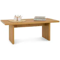 Idimex RIKA rechthoekige salontafel met lamellenpoten – wild eiken