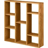 Artichok Abigail Vierkante Wandplank - Naturel - Zwevend - Met 8 Vakken - Wandrek - Zwevende Boekenplank - Lichtbruin - 70 x 70 xm