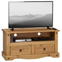 CARO-Möbel Mexico TV-lowboard SALSA 110 cm van massief hout - naturel