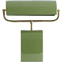 Light & Living Lichtgroene bureaulamp Cardona met goud - 1x E27