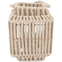 DK Design Daan Kromhout - Lantaarn - Windlicht - Touw - Creme - Binnen&Buiten - 15x22x29cm