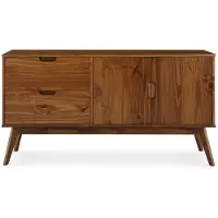 Idimex TIVOLI dressoir van dennenhout met 2 laden en 2 deuren, kastanjekleurig gelakt - grote afbeelding