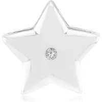 Cavill - Zilveren hanger - 925 Sterling zilver gerhodineerd - Afrikaanse I1 (G) Diamant 0,028 ct - Ronde briljant - Moderne ster hanger