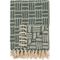 Artichok Amina Plaid Groen - Deken - Voor Op Bank - Over Bed - Zacht - Wol - Polyester - Plaid voor Woondecoratie - 180 x 130 cm