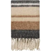 Artichok Bobbie Plaid Zwart/Bruin - Deken - Voor Op Bank - Over Bed - Zacht - Wol - Polyester - Plaid voor Woondecoratie - 170 x 130 cm