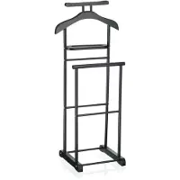 Idimex Kledingrek MEDINA met kleerhanger, broekenhanger en opbergplank - Zwart