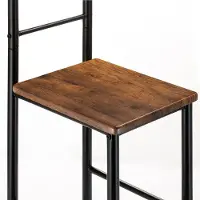 Idimex Herenkleerstandaard JIVO zwart/vintage van metaal en zitting, met kleerhanger en broekhanger