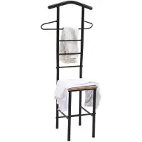 Idimex Kledingrek JIVO in zwart/wild eiken met metalen frame