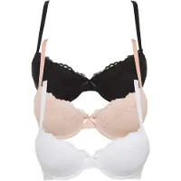 Bonprix Voorgevormde beugel bh met gerecycled polyamide (set van 3) maat 95