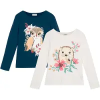 Bonprix Longsleeve van biologisch katoen (set van 2) maat 128/134