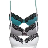 Bonprix Voorgevormde beugel bh met gerecycled polyamide (set van 3) maat 70