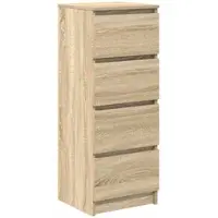 vidaXL Dressoir 37,5x35x99 cm spaanplaat sonoma eikenkleurig