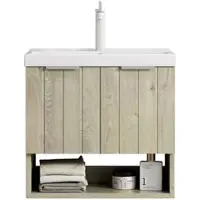 STILVORA Dressoir 180x35x22,5 cm, TV-meubel, geschikt voor plaatsing op de vloer of aan de muur, TV-kast met vitrine, TV-meubel voor televisies tot 80 inch, wit/houtkleur