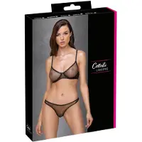 Cottelli collection Transparante BH Set - Zwart