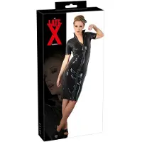 Late X Latex Jurk Strak Ontwerp met Hoge kraag en Rits
