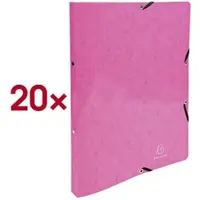 Exacompta 20x Iderama Ringband met 2 ringen van 15mm - A4 - Roze - 54894E