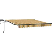 vidaXL Uitschuifbare luifel Meerkleurig 350 x 250 cm Stof en Aluminium