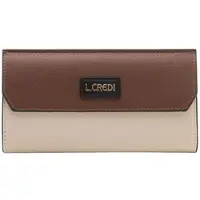 L.credi Portemonnee Olivette Flap Wallet Cream Multi Crème