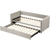 OKWISH Polsterbed 140x200 cm – Velvet beige met hydraulische opbergruimte – 2 laden & verstelbaar hoofdeinde – Luxe