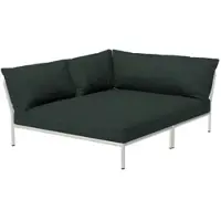 Houe Loungeset Level 2 Cozy Corner Left Frame Muted White Cushion Alpine