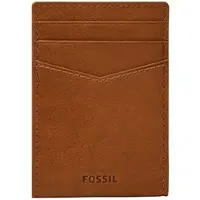 Fossil Leren Kaarthoes Dollarclip Andrew Card Case Saddle Lichtbruin