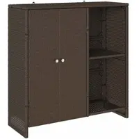 vidaXL Opbergkast met plank met opslag Bruin 100 x 36 x 102 cm Rattan
