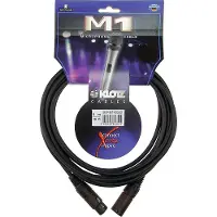 Klotz M1 MIC CABLE BLACK 20M XLR 3P. F/M NEUTRIK MP BRASS
