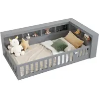 MODFU Woonkamer set met TV-meubel, wandmeubel met planken en wandplank, set televisiekasten met staande en hangende kasten, wit