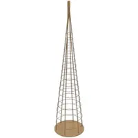 Mendler Deko-Baum HWC-O91, kerstboom, decoratietak, kerstversiering, kerstboom om te versieren, metaal, 160 cm, goudkleurig