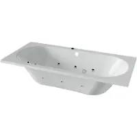 Luca Varess Rosala whirlpool 180 x 80 cm acryl Glanzend Wit