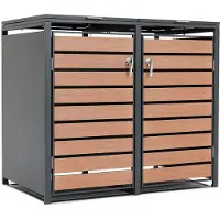 CoverTech Overdekking voor 2 afvalbakken 120l of 240l Bremen