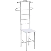 Idimex Kledingrek JIVO in wit met metalen frame