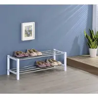 Idimex DUBLIN schoenenrek met 2 planken in wit met schoenen