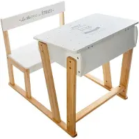 Famanu bureau met opbergruimte - Hout, 79 cm x 58 cm x 63,5 cm