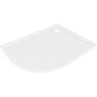 Mexen Flow asymmetrische halfronde douchebak slim rechts 90 x 80 , wit glans - 46Q108090R