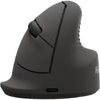 Fellowes verticale muis Bretyta Ergo, maat M, voor rechtshandigen, ergonomisch, 2-wegs connectiviteit, 800-1600 dpi, B 83 x D 104,5 x H 75 mm, zwart