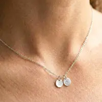 Yoursurprise Initialen ketting - Rondje - Zilver - 2 st