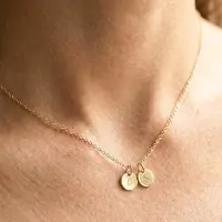 Yoursurprise Initialen ketting - Rondje - Goud - 2 st