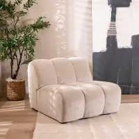 Livin24 Fauteuil Luca chenille sand