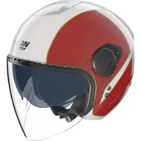 Nolan N20-2 VISOR TRICOLORE Jethelm Wit/Rood/Groen XL