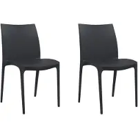 vidaXL Tuinstoelen 2 st 50x46x80 cm polypropeen antracietkleurig