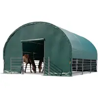 TOOLPORT Weidetent 6x6m, PVC zeil, donkergroen, bodem aarde