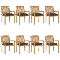 The Living Store Houten Tuinstoelen - 60 x 57.5 x 90 cm - Weerbestendig