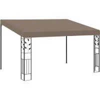 The Living Store De Living Store wandpaviljoen, afmetingen 4x3x2,5 meter, kleur taupe