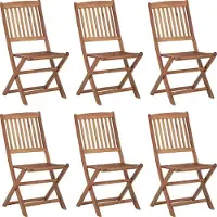 Syfax Klapstoelen 6 stuks van massief acaciahout