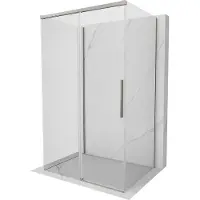 Mexen Rox-3S 3-delige douchecabine, 130 x 90 , transparant, geborsteld nikkel - 8C2-130-090-97-00-3S