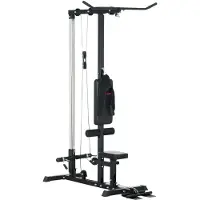 SPORTNOW Krachtstation voor thuis, multifunctionele fitnessapparaat, zwart