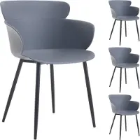 Idimex Tuinstoelen CATCH in een set van 4 - grijs