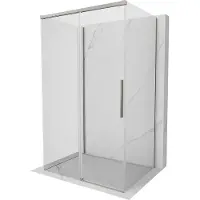 Mexen Rox-3S 3-zijdige douchecabine schuifdeur 115 x 110 , transparant, geborsteld nikkel - 8C2-115-110-97-00-3S