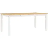 Syfax Eettafel Corona 180x90x75 cm massief grenenhout wit
